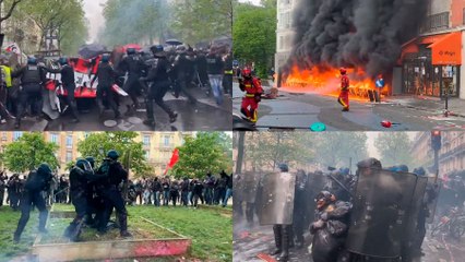 Download Video: Disturbios en las principales ciudades de Francia en el 1 de mayo