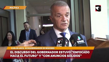 El discurso del gobernador estuvo “enfocado hacia el futuro” y “con anuncios sólidos”, indicó  Carlos Arce