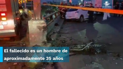 Automovilista muere tras chocar en puente vehicular en Mixcoac