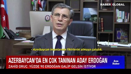 Azerbaycan halkının yüzde 90'a yakını Erdoğan'ın yeniden cumhurbaşkanı seçileceğine inanıyor