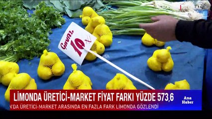 Nisan ayında üretici-market arasında en fazla fark limonda gözlendi