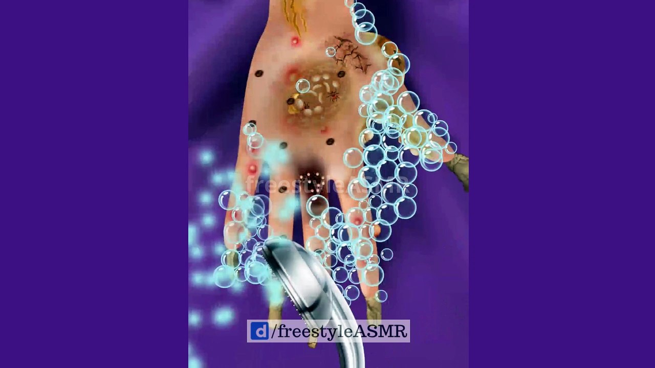 ASMR Hand Treatment Removal of Maggot Worms Insects and Bugs | #amsr # ...