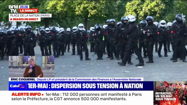 Manifestations du 1er-Mai: Éric Coquerel (LFI- Nupes) estime que les violences en marge des manifestations ne sont pas positives pour le mouvement