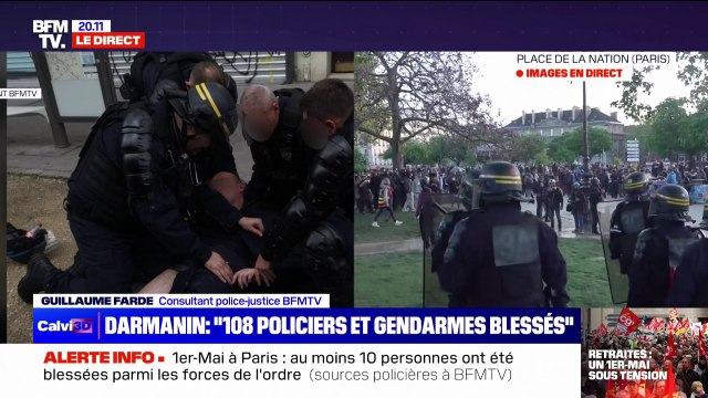 Manifestations du 1er-Mai: le bilan des blessures côté forces de l'ordre
