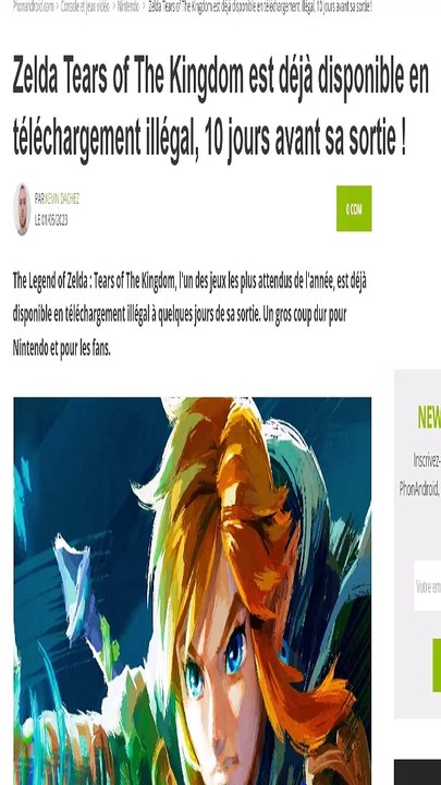 Zelda Tears of the Kingdom : le jeu a fuite | Zelda Tears of the Kingdom LEAK