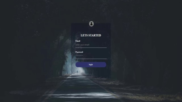 Amazing Transparent Login Form Design Just Using HTML&CSS