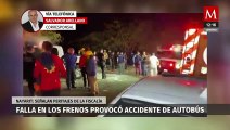 Falla en los frenos provocó accidente de autobús en Nayarit, señalan peritajes de la fiscalía