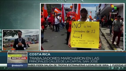 Costa Rica: Jornada de movilización recorrió principales calles de la ciudad de San José