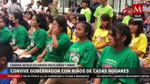 En Chiapas, el gobernador convivió con niños de las Casas Hogares Infantiles
