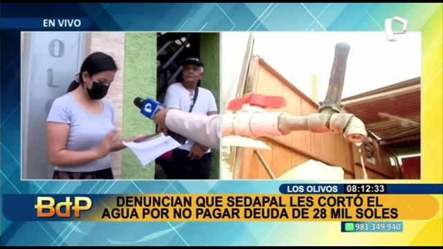 Familias están sin agua desde hace un año por deuda no reconocida que no pagaron a Sedapal