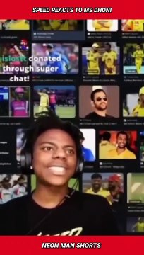Virat is Better Speed Reacts to MS DHONI | IShowSpeed MS Dhoni News Shorts Facts #shorts
