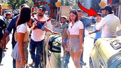 Ananya Panday's Bodyguard Protects Her From Male Fan