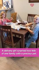 Girl Delivers A Surprise Dog To Kids || Heartsome
