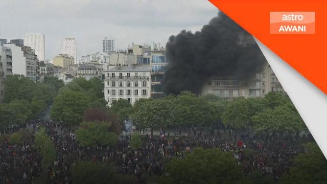 108 anggota polis cedera dalam demonstri di Perancis