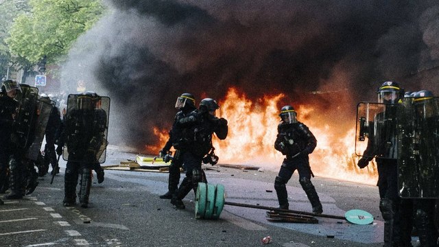 Fransa'da olaylı 1 Mayıs gösterileri