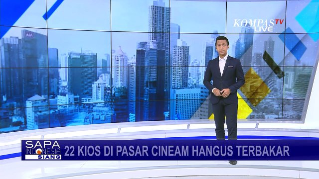22 Kios di Pasar Cineam Ludes Terbakar! Butuh 6 Unit Mobil Damkar Dikerahkan