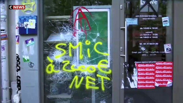 Au lendemain de la manifestation du 1er mai, les commerçants parisiens déplorent les dégradations - Certains demandent que d'autres itinéraires soient empruntés - Regardez