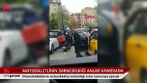 Kadiköy'de motosiklet sürücüsü darp edildi