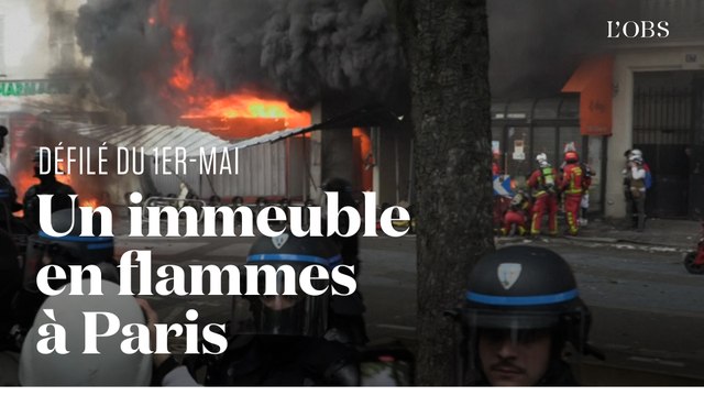 Manifestation du 1er-Mai : le violent incendie d'un immeuble en construction à Paris
