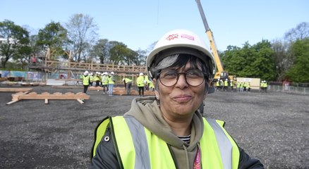 The building of The WOW Barn by over 300 Barn Raisers from across West Yorkshire women, girls and non-binary people