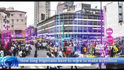 How long Nigerians have to work to make $1 million