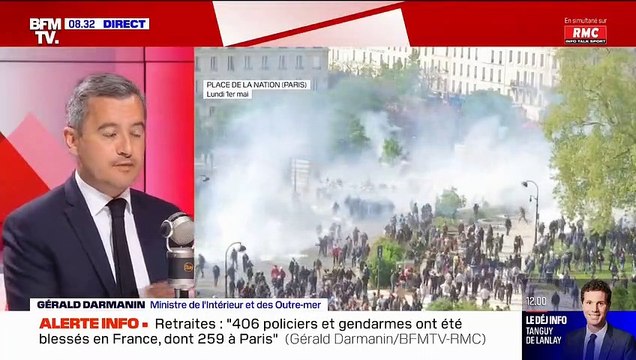 Après le 1er-Mai, Darmanin accuse Mélenchon d'avoir une partie de responsabilité dans les violences