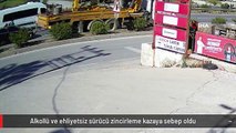 Alkollü ve ehliyetsiz sürücü zincirleme kazaya sebep oldu