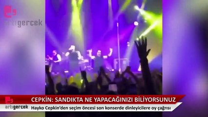 Hayko Cepkin konserinde seçmenlere seslendi: Son olmaması için ne yapacağınızı çok iyi biliyorsunuz