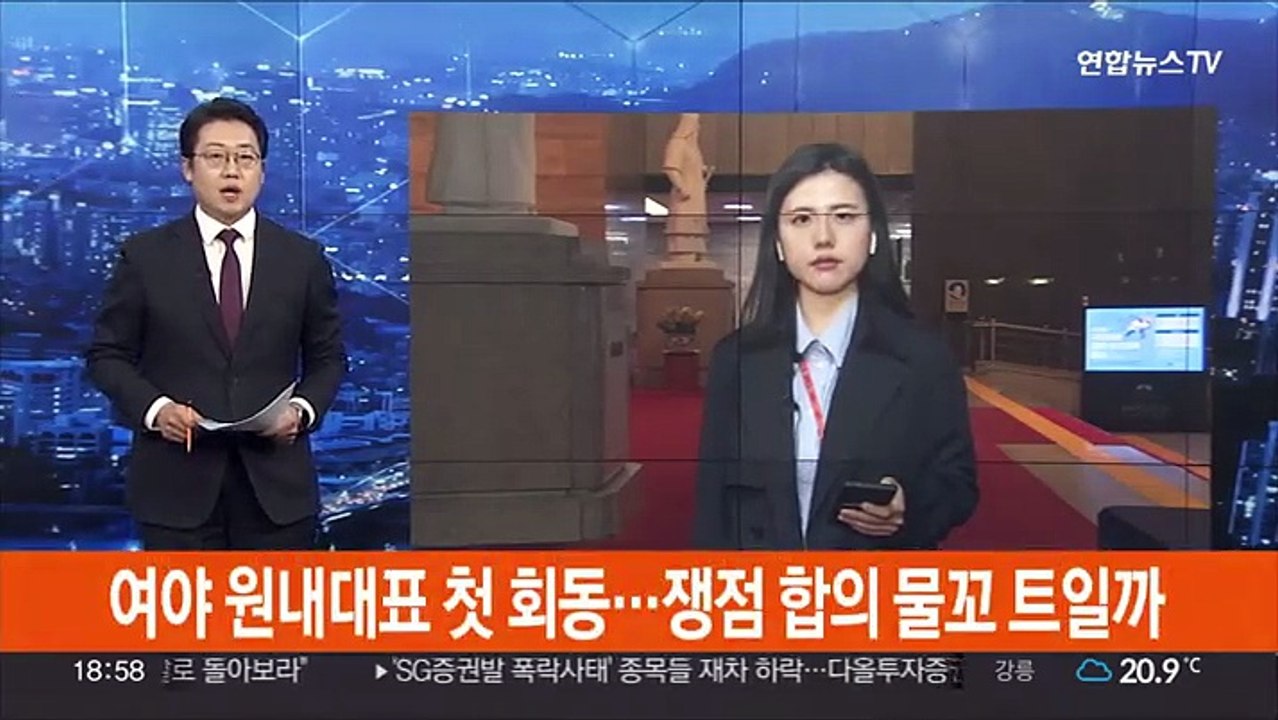 여야 원내대표 첫 회동…쟁점 합의 물꼬 트일까