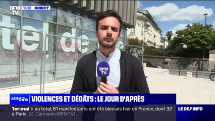 Download Video: Manifestation du 1er-mai: l'hôtel de ville d'Angers a été dégradé en marge du cortège