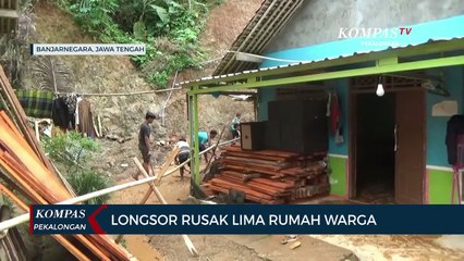 Lima Rumah di Banjarnegara Rusak Akibat Longsor