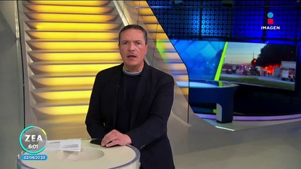 Se registra explosión e incendio en el patio de una empresa transportista en Matamoros