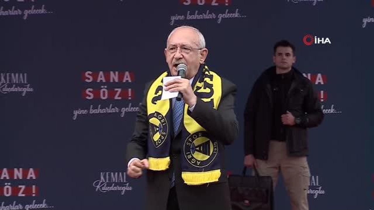 CHP Genel Başkanı Kılıçdaroğlu Ağrı'da miting yaptı
