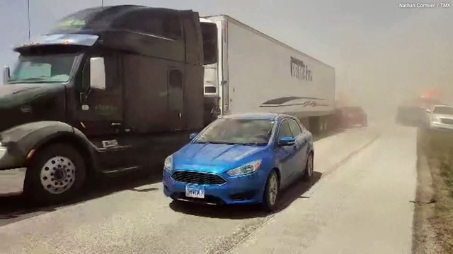 Six people dead, 37 injured after dust storm causes 72-car pileup on highway