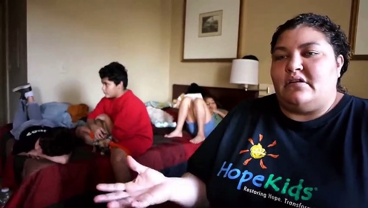 Homeless Family Lives in a Small Hotel Room & 11 Year-old Son Has Brain Cancer