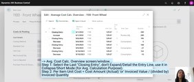 Average Cost Calculation in Business Central | Avg. Cost Calc. Overview | Item_Costing in D365BC | Hindi