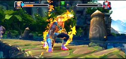 Human torch(Fantastic four) Vs Silver centurion Amazing fighting scene 