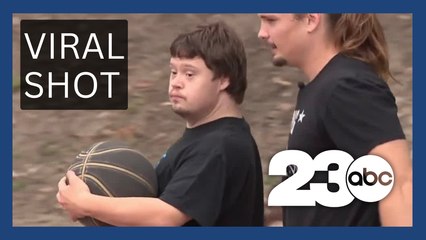 Man with Down Syndrome goes viral for basketball skills