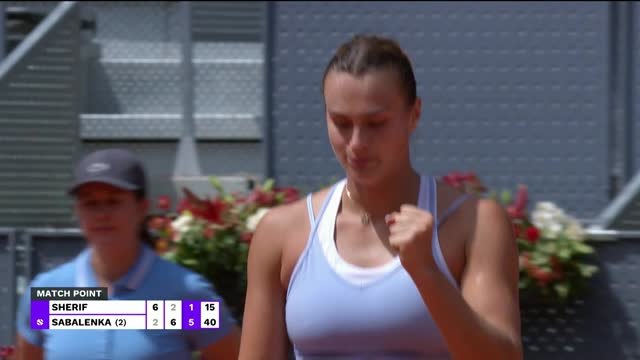Madrid - Sabalenka renverse Sherif et accède au dernier carré