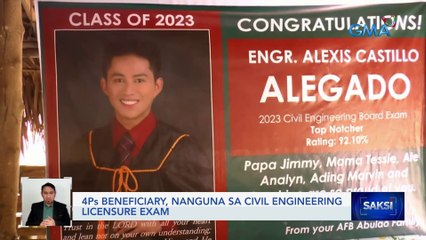 4Ps beneficiary, nanguna sa civil engineering licensure exam | Saksi