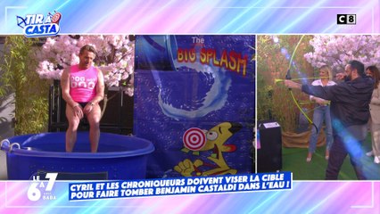 Le tir à Casta : Benjamin Castaldi va-t-il tomber dans l'eau ?