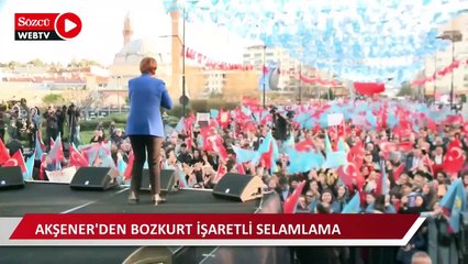 Akşener'den bozkurt işaretli selamlama