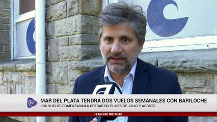 MAR DEL PLATA TENDRÁ DOS VUELOS SEMANALES CON BARILOCHE