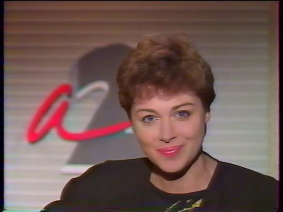 Antenne 2 - 10 Mars 1988 - Bande annonce, speakerine (Virginia Crespeau), jingle pub