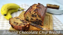 Banana Chocolate Chip Bread - Homemade Banana Bread with Chocolate Chips