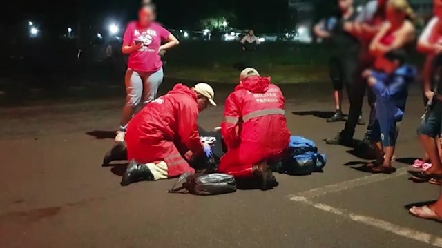 Colisão na Av. das Pombas deixa condutora de Kawasaki Ninja ferida