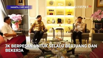 Doa JK untuk Bacapres Prabowo di Pilpres 2024: Mudah-mudahan Berhasil