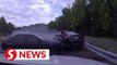 Traffic cop narrowly escapes high-speed car crash in Virginia
