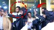 Mumbai Airport पर फैन्स के बीच घिरे Shah Rukh Khan ने झटका फैन का मोबाइल, वीडियो वायरल