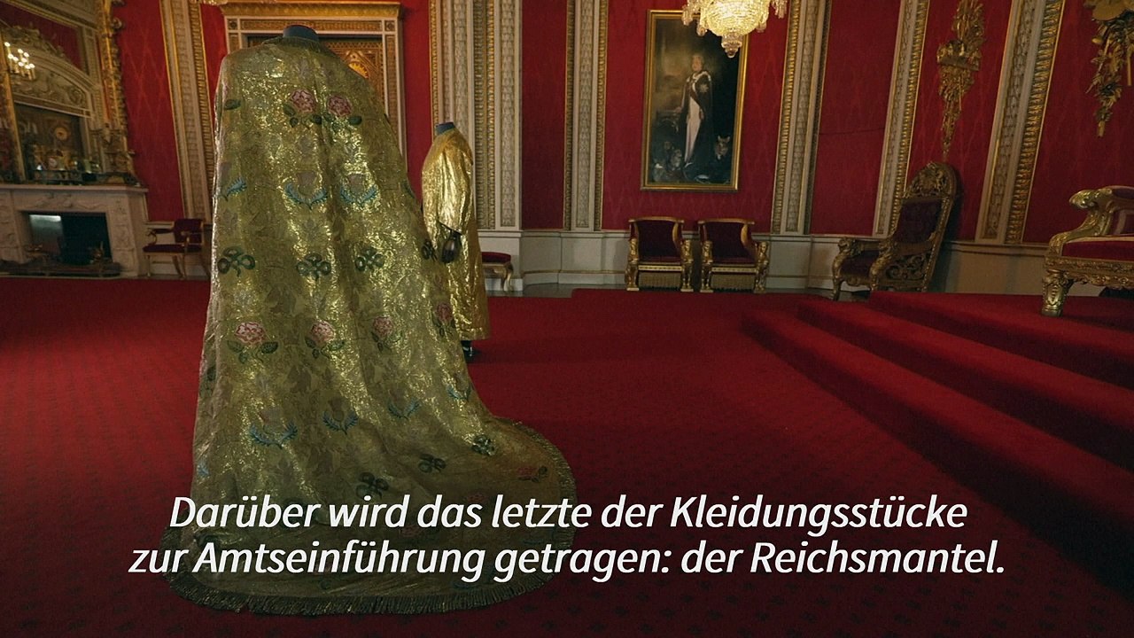 Prunkvolle Goldgewänder für Charles III. bei seiner Krönung